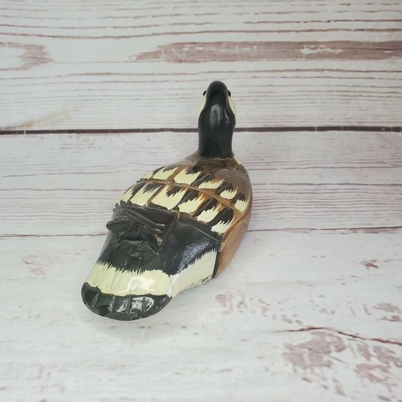 Gorgeous Wooden Duck Decoy 7" Colorful Hand Painted Shelf Sitter Home Décor - Picture 3 of 10